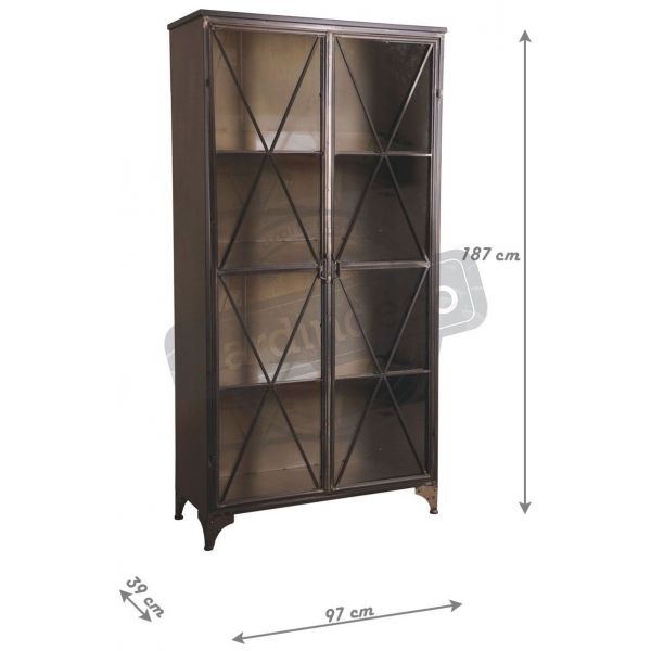 Armoire en métal et verre - AUBRY GASPARD