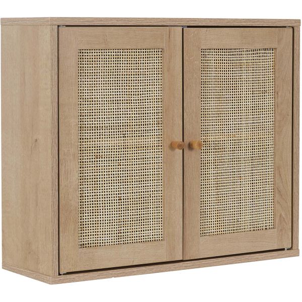 Armoire murale cannage et bois Bali