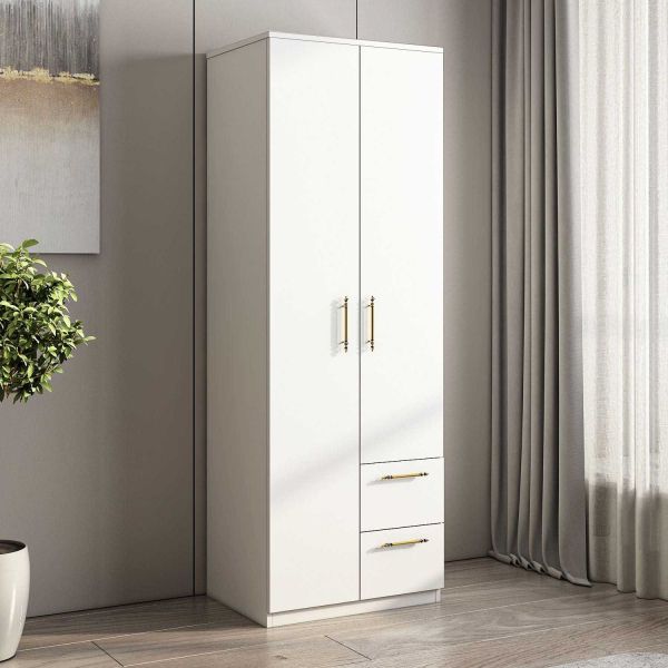 Armoire 2 portes, 2 tiroirs Merlin - 6
