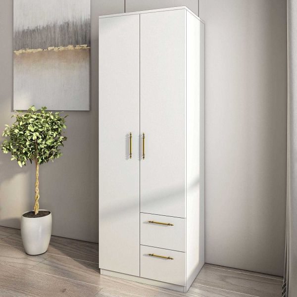 Armoire 2 portes, 2 tiroirs Merlin - 7
