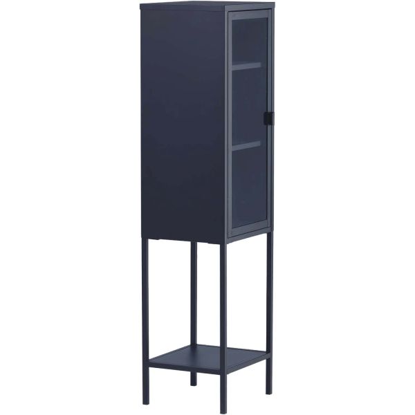 Armoire vitrée avec étagère en acier Misha - 5