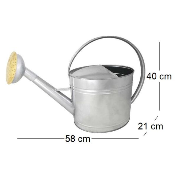 Arrosoir en acier galvanisé avec pomme et grille en laiton - GUI-0151