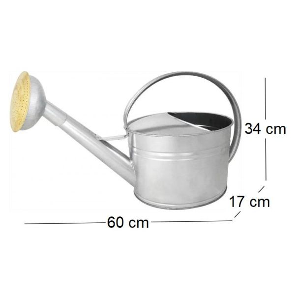 Arrosoir en acier galvanisé avec pomme et grille en laiton - GUI-0164