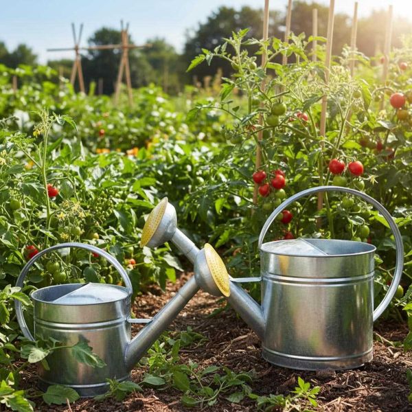 Arrosoir en acier galvanisé avec pomme et grille en laiton - GUILLOUARD