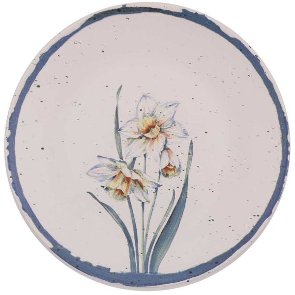Assiette en céramique Vintage flower 25 cm (Lot de 6) - ASI-1238