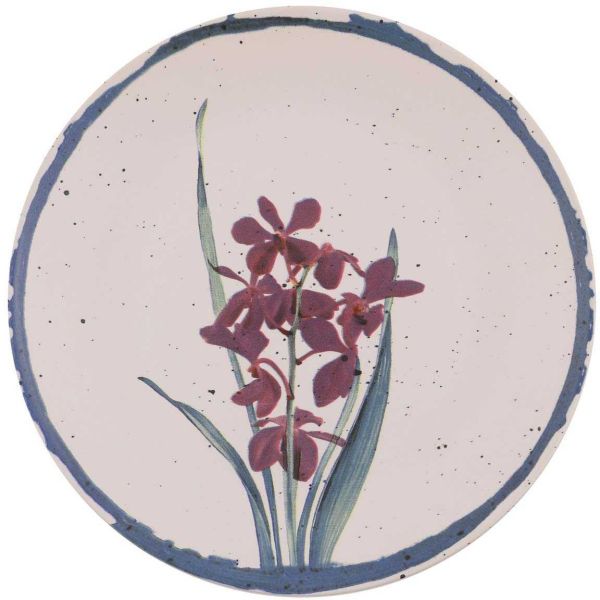 Assiette en céramique Vintage flower 25 cm (Lot de 6) - 5
