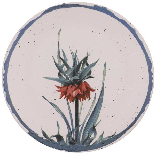 Assiette en céramique Vintage flower 25 cm (Lot de 6) - 8