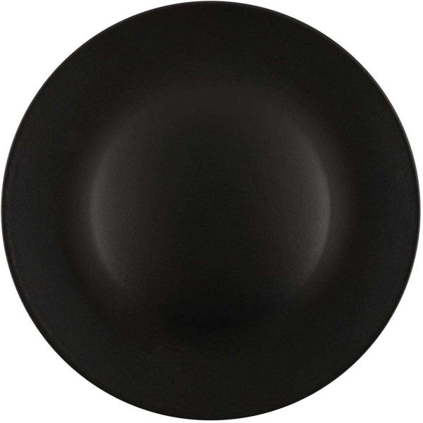 Assiette en céramique noire Matt (Lot de 6) - ASI-1296