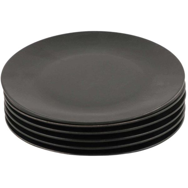 Assiette en céramique noire Matt (Lot de 6) - 39,90