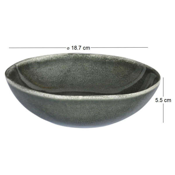 Assiette en grès vert Black Forest (Lot de 6) - 5