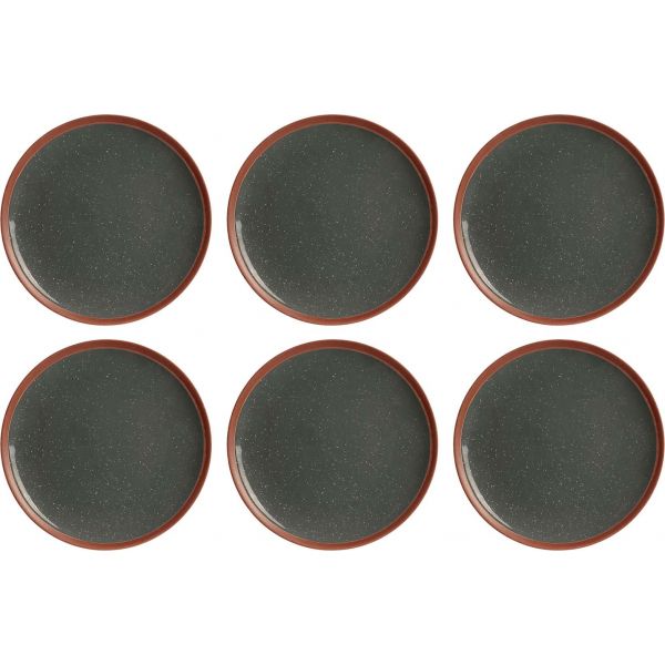 Assiette avec liseret My little market (Lot de 6)