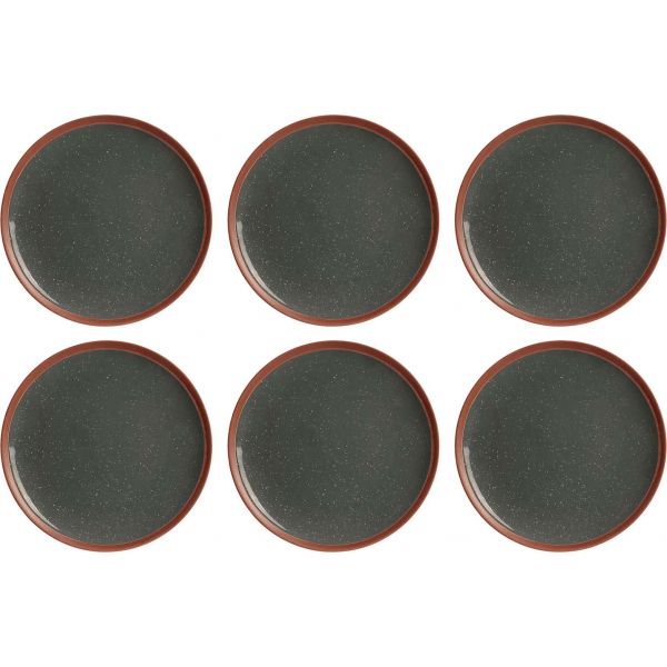 Assiette avec liseret My little market (Lot de 6)