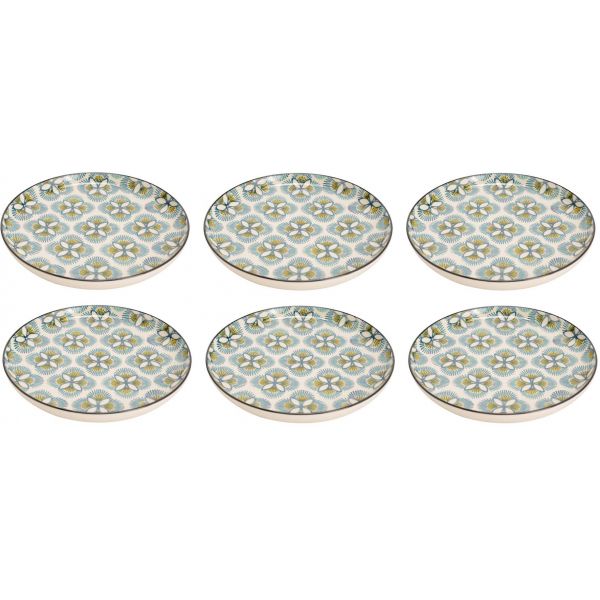 Assiette plate à motifs Imany (Lot de 6)