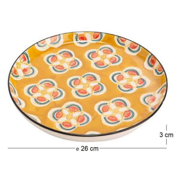 Assiette plate à motifs Imany (Lot de 6) - 5