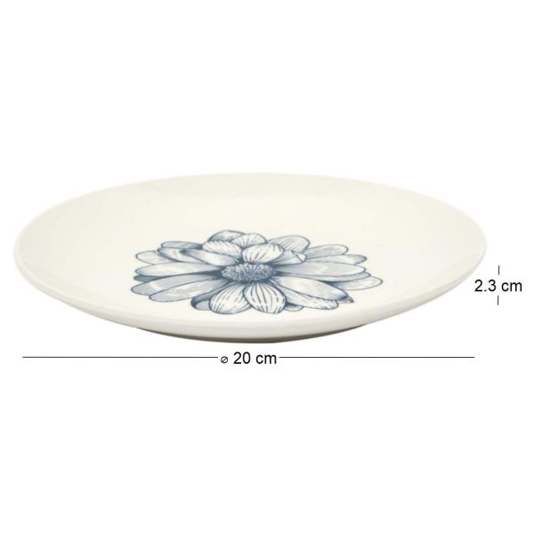 Assiette en porcelaine Cottage 20 cm (Lot de 6) - 6