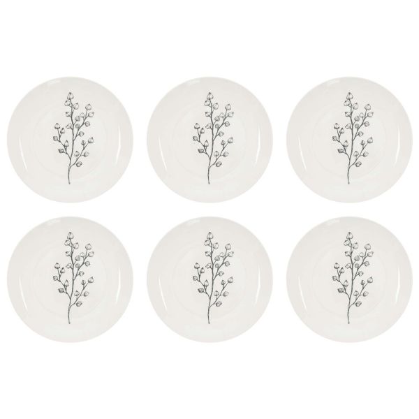 Assiette en porcelaine Cottage 20 cm (Lot de 6)