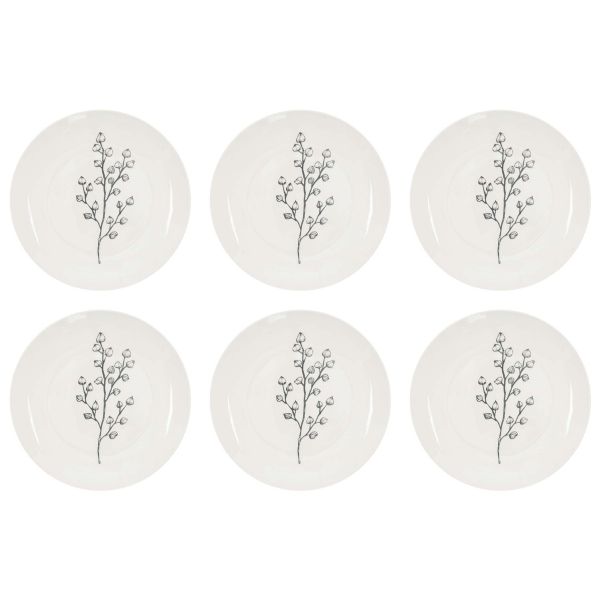 Assiette en porcelaine Cottage 20 cm (Lot de 6)