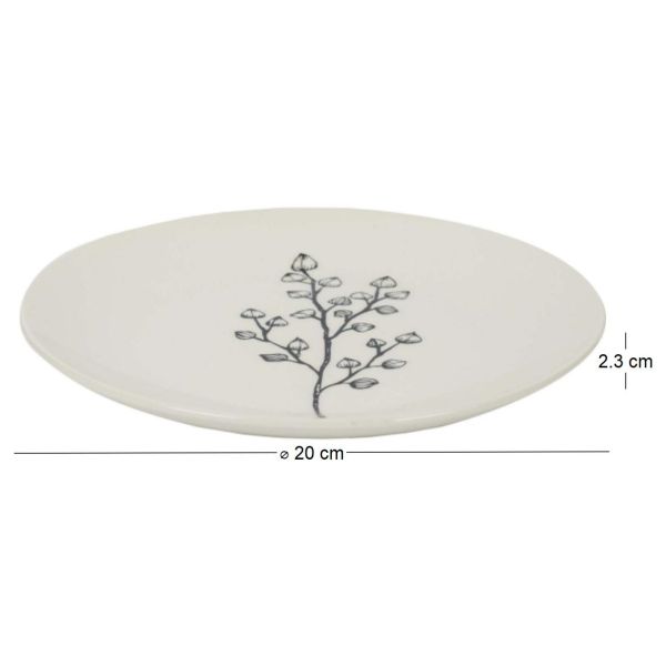 Assiette en porcelaine Cottage 20 cm (Lot de 6) - 6