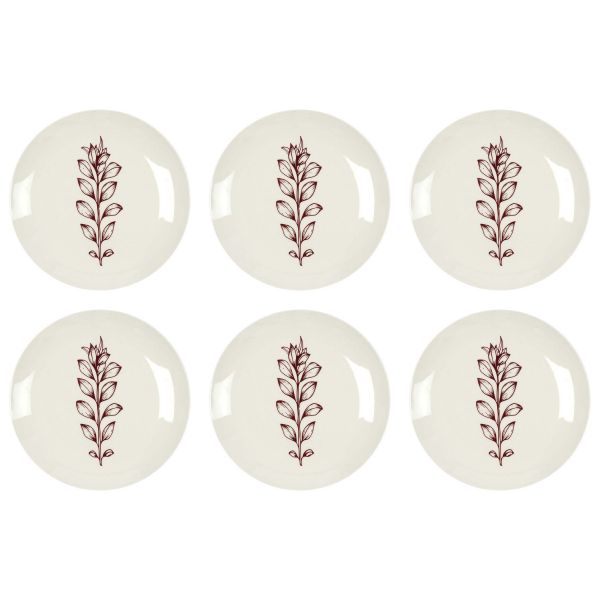 Assiette en porcelaine Cottage 20 cm (Lot de 6)