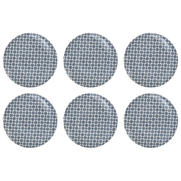 Assiette en porcelaine imprimée Cottage 25 cm (Lot de 6)