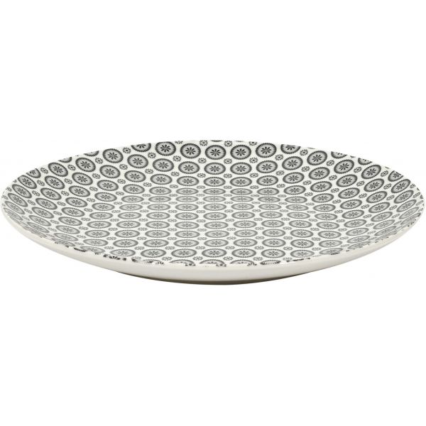 Assiette en porcelaine imprimée Cottage 25 cm (Lot de 6) - CMP-3327