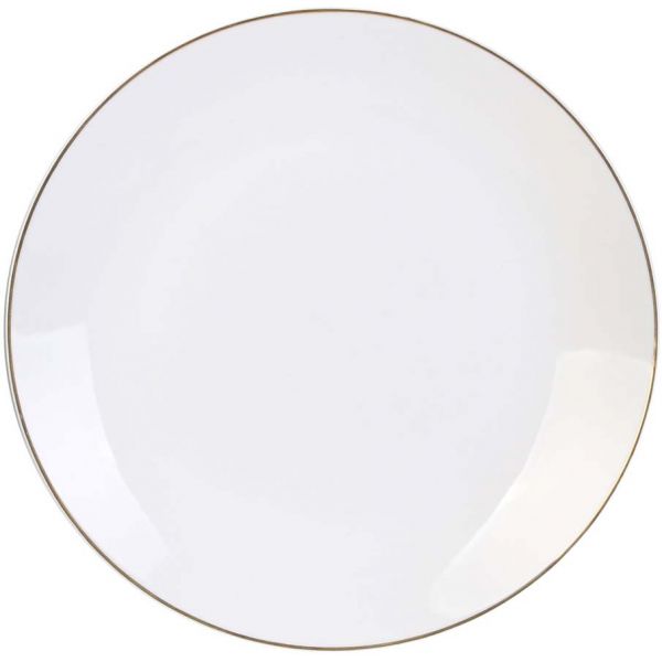 Assiette en porcelaine avec liseré doré