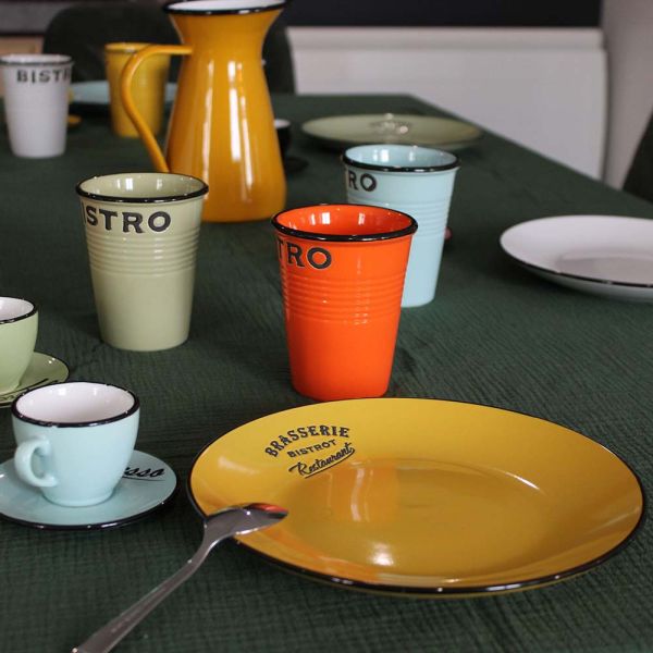 Assiettes colorées Brasserie bistrot (Lot de 6) - 6