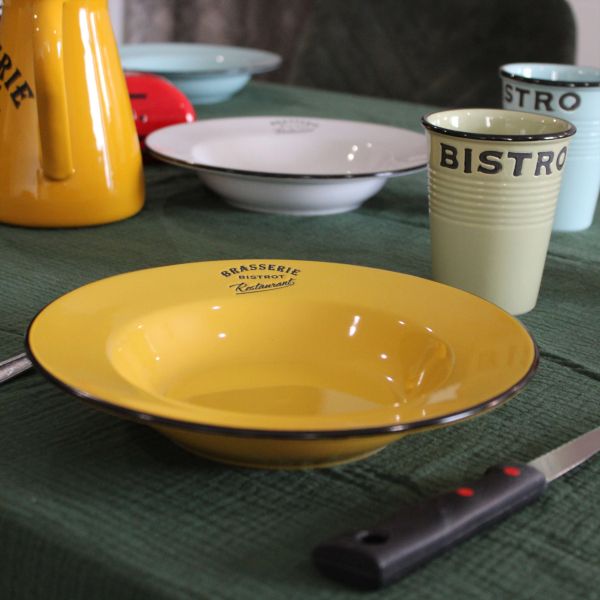 Assiettes colorées Brasserie bistrot (Lot de 6) - 7