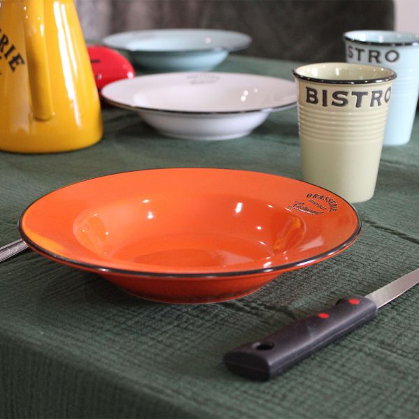 Assiettes colorées Brasserie bistrot (Lot de 6) - ANT-0642