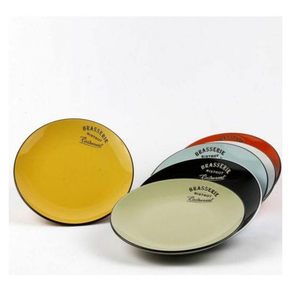 Assiettes colorées Brasserie bistrot (Lot de 6) - 42,90