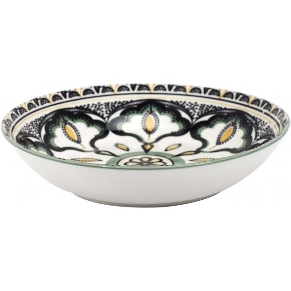 Assiettes en porcelaine décorée Mandala (Lot de 6) - CMP-3858