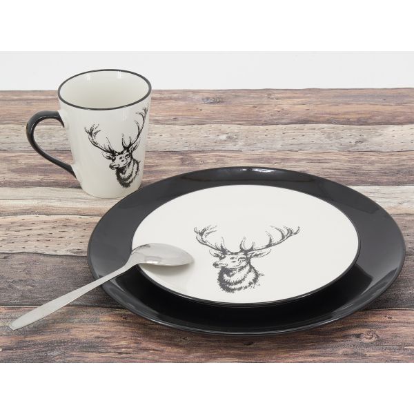 Assiettes en porcelaine noire (lot de 6) - 5