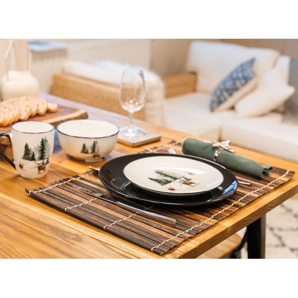 Assiettes en porcelaine noire (lot de 6) - 7