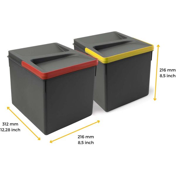 Bacs de tri pour tiroir de cuisine Recycle - EMU-0112