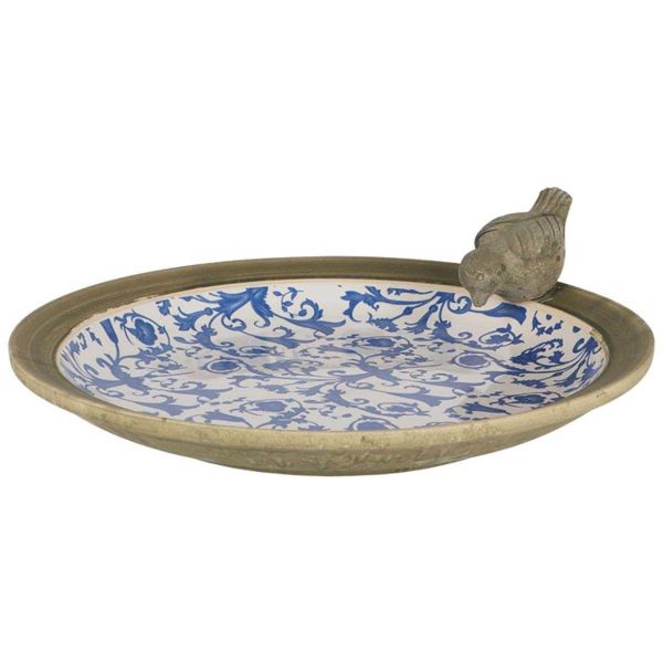 Bain d'oiseau en céramique patiné - ESS-1000