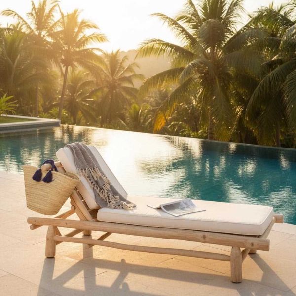 Bain de soleil en teck - AUBRY GASPARD