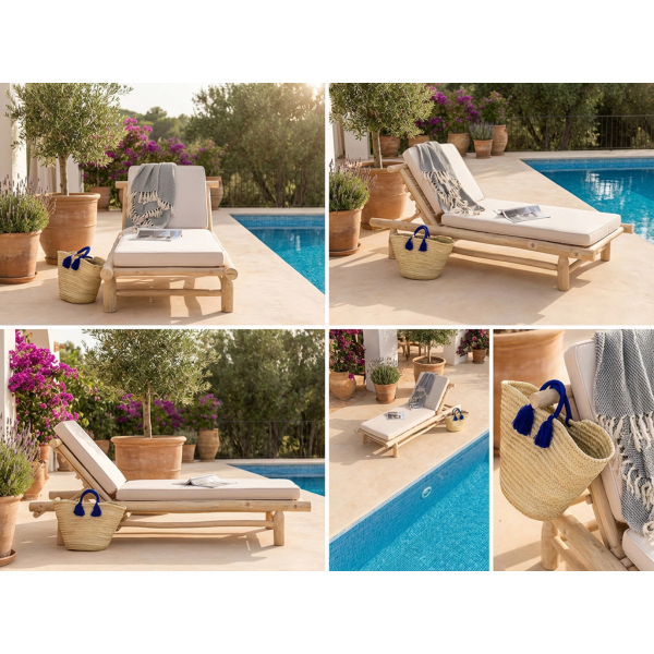 Bain de soleil en teck - AUBRY GASPARD