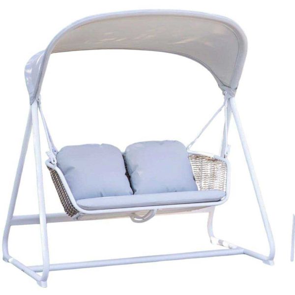Balancelle de jardin en aluminium et résine tressée Coral