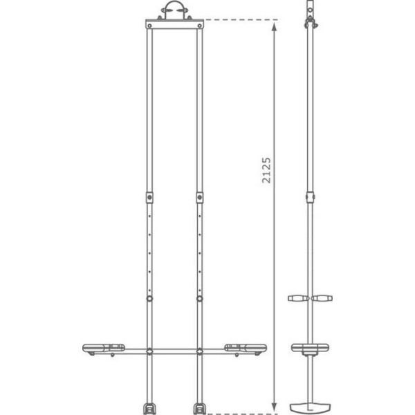 Balançoire double hauteur réglable en métal  Flex - 159
