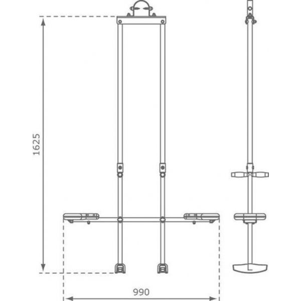 Balançoire double hauteur réglable en métal  Flex - KBT-0278
