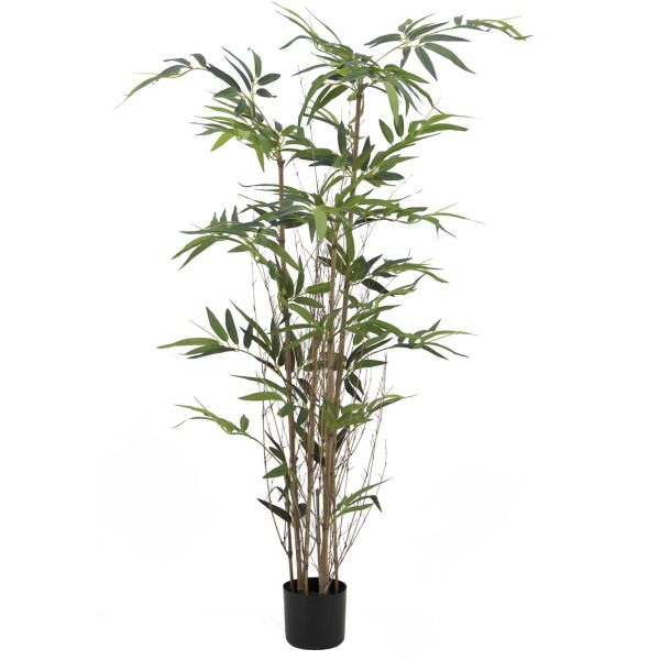 Bambou artificiel 3 troncs 336 feuilles hauteur 150 cm