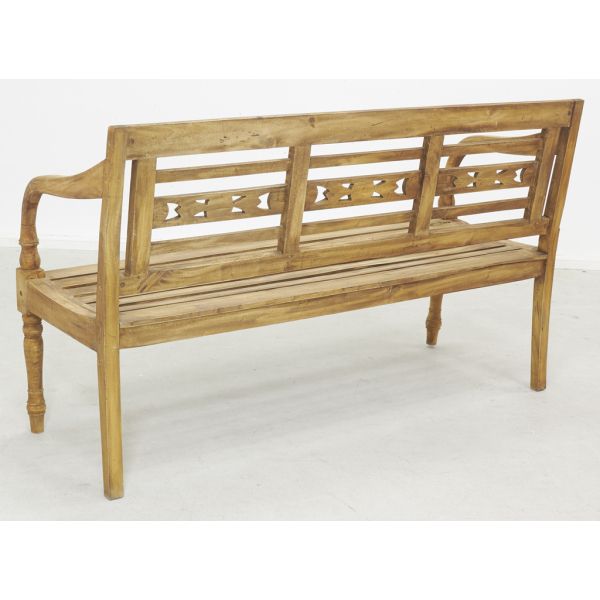 Banc 3 places en acajou naturel antique - 295