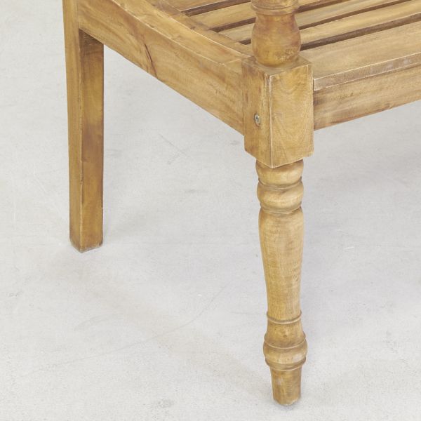 Banc 3 places en acajou naturel antique - AUBRY GASPARD