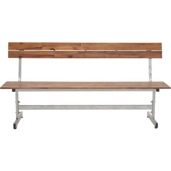 Banc en acier et acacia Lie