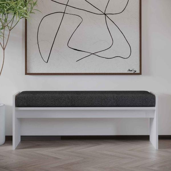 Banc en aggloméré avec coussin Pearl - HANAH HOME