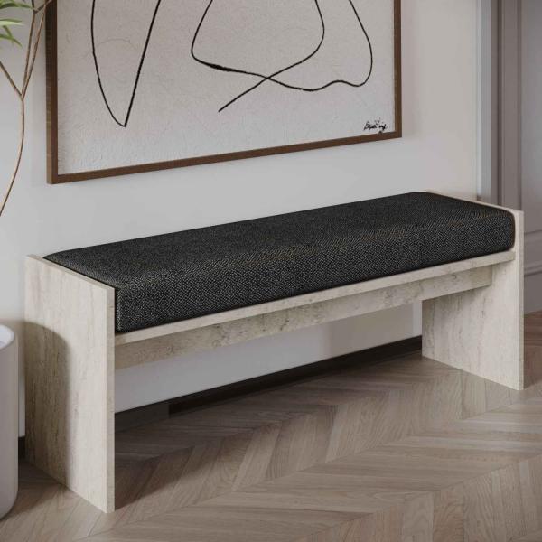 Banc en aggloméré avec coussin Pearl - 129