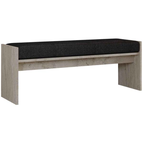 Banc en aggloméré avec coussin Pearl