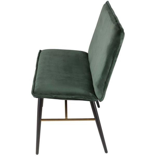 Banc art déco en velours vert Verona - 379