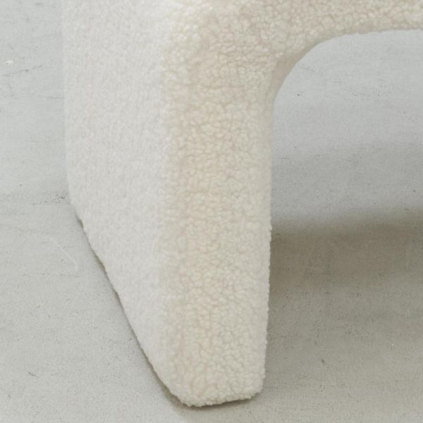 Banc blanc tissu bouclettes - 239