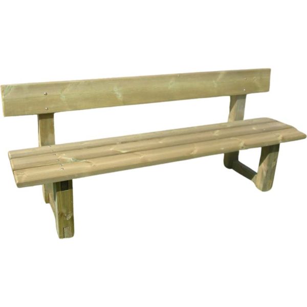 Banc classique avec dossier en pin traité autoclave 200 x 56 x 83 cm